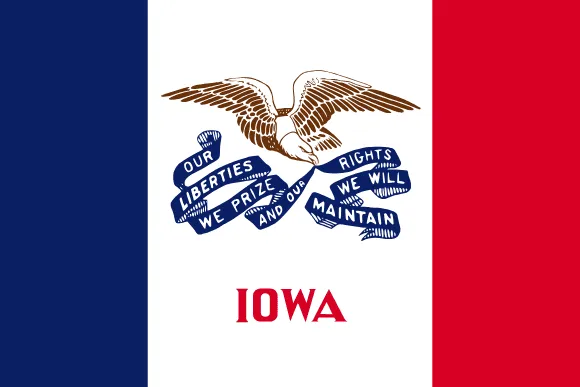 Map of Iowa showing pest control service areas