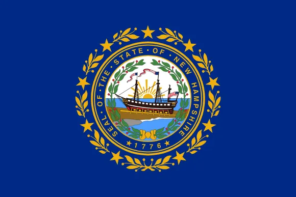 Map of New Hampshire showing pest control service areas